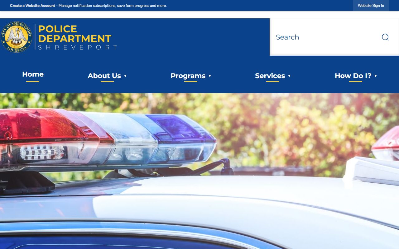 Shreveport Police Department website