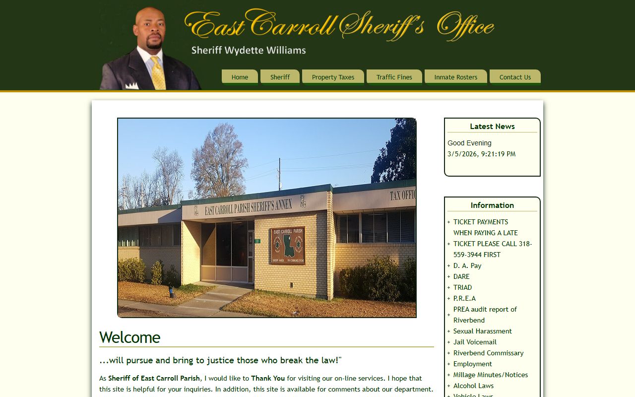east carroll parish sheriff's office sex offender registry website