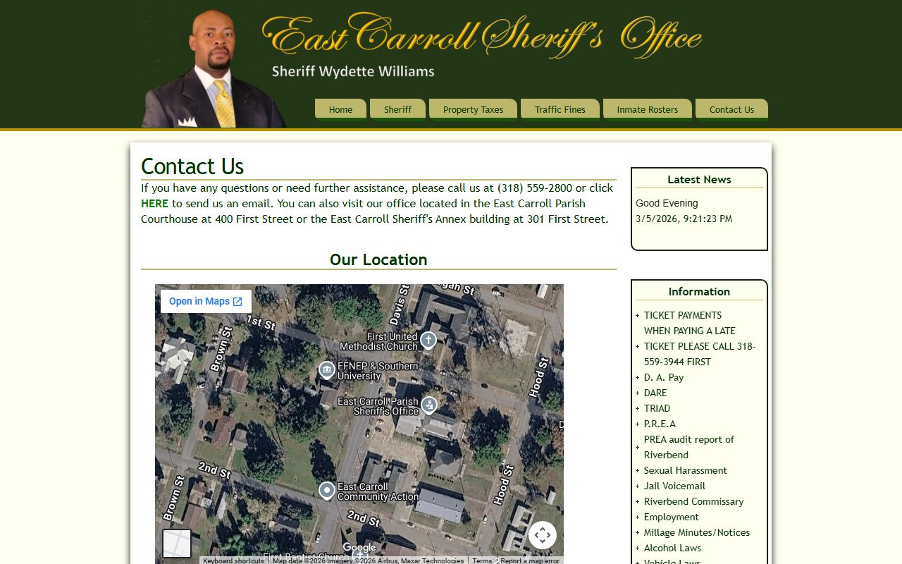 east carroll parish sheriff contact page sex offender registry