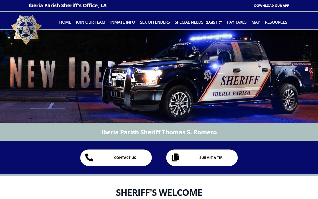 Iberia Parish Sheriff's Office website