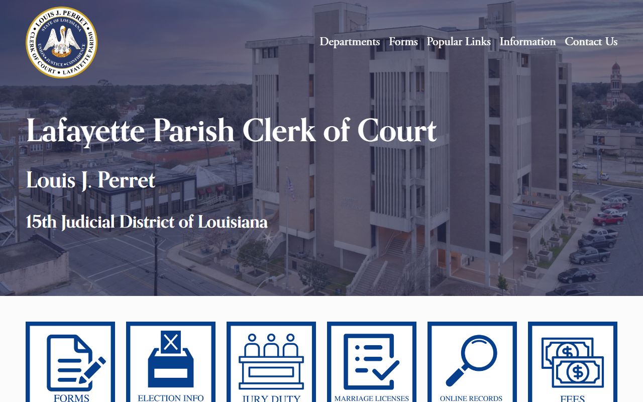 Lafayette Parish Clerk of Court website