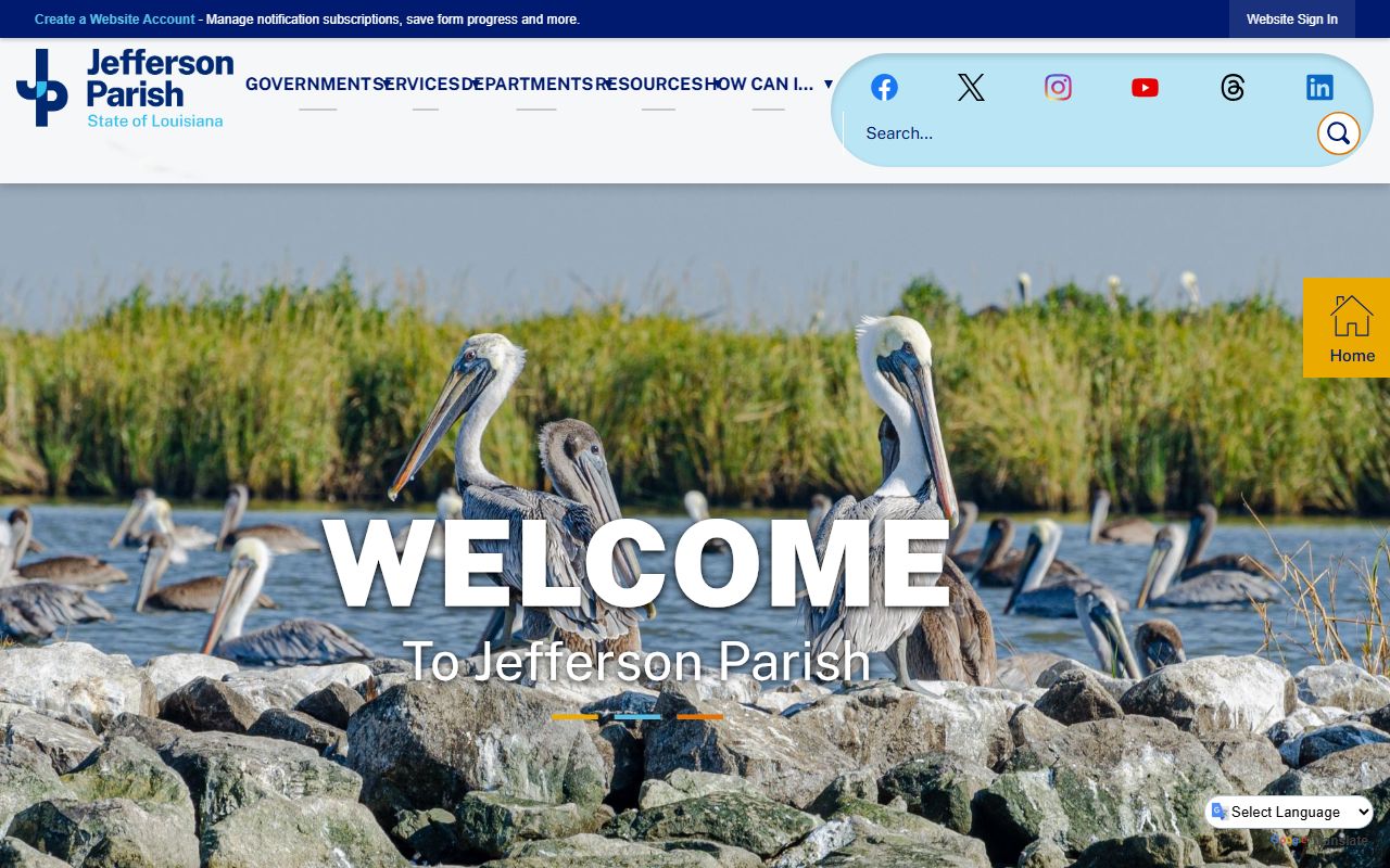 Jefferson Parish government website