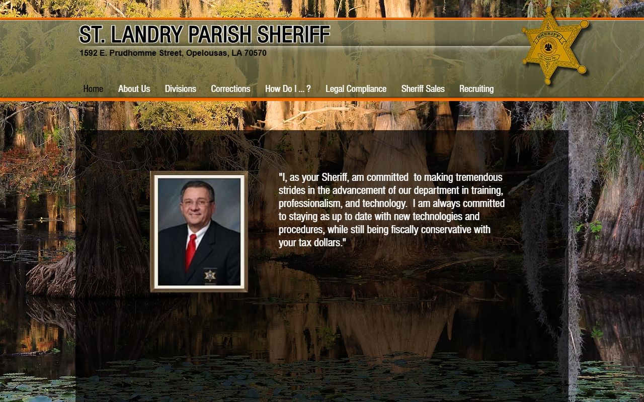 St. Landry Parish Sheriff's Office sex offender registry homepage