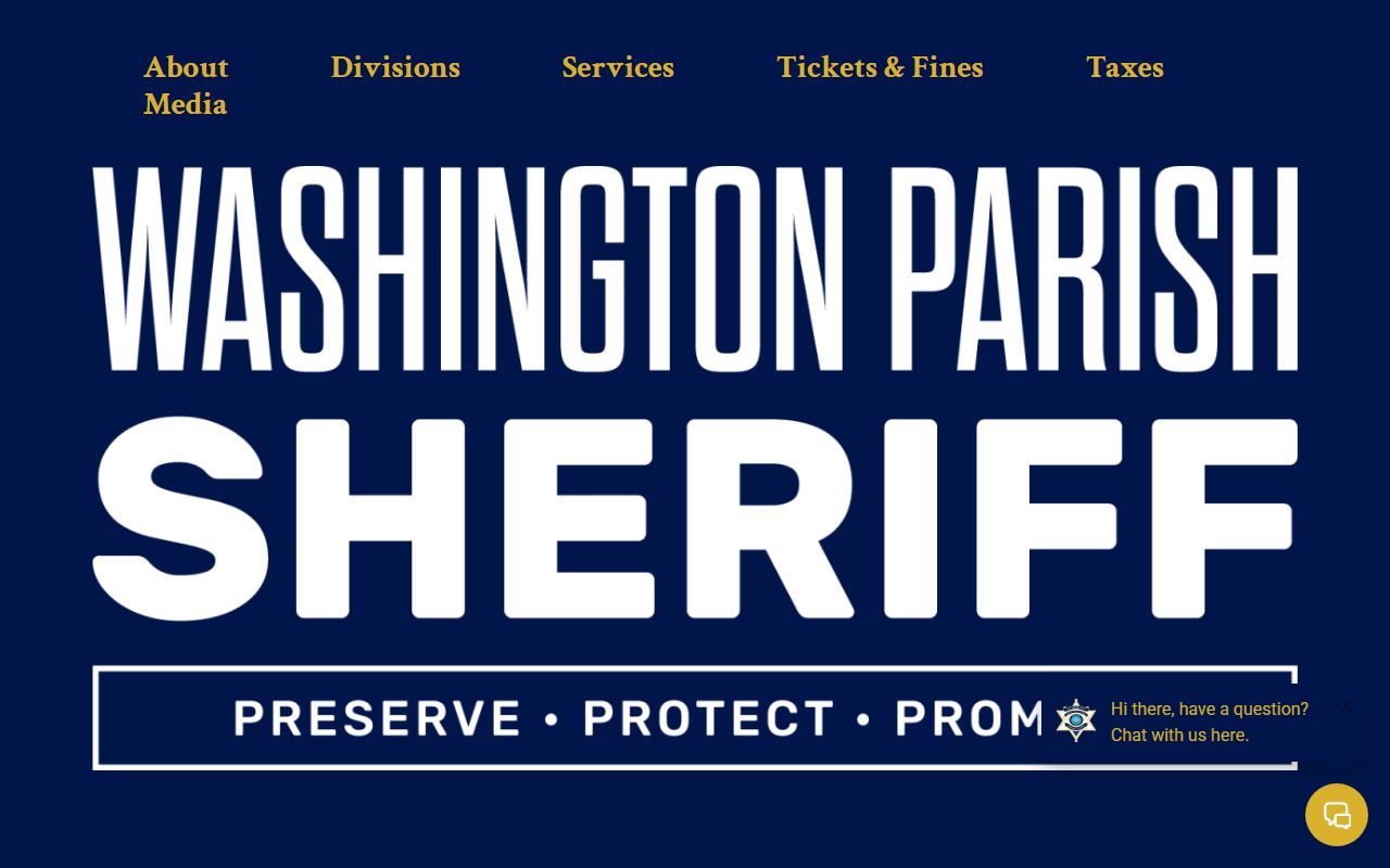 Washington Parish Sheriff's Office corrections division page